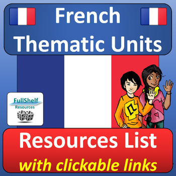 Preview of French Thematic Units Curriculum Planning Overview FullShelf Resources FREE
