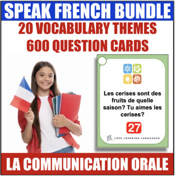 Preview of French Speaking Activity Bundle - Vocabulary Activities - Communication Orale