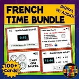 French Time Boom Cards Levels 1-3, Digital Task Cards, Fre