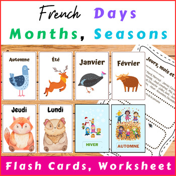 Preview of French Time Journey: Days, Seasons, and Months Unveiled (Les jours, saisons,et m
