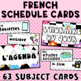 French Timetable Schedule Cards | Horaire Visuel