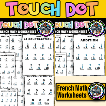 Preview of French Touch Dot Addition,Subtraction,Multiplication Worksheets