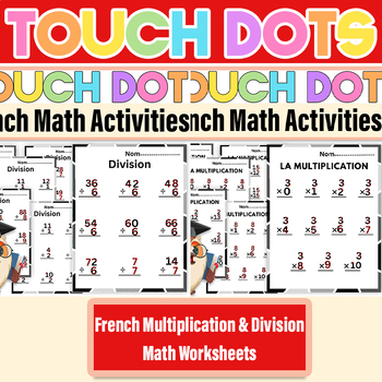 Preview of French Touch Dot Multiplication &Division Worksheets | Multiplication & Division