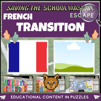 Preview of French - Transition Escape Room