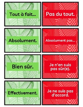 Preview of French Transition Words Conversation Cards
