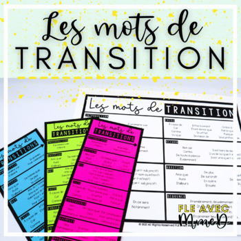Preview of French Transition Words - Les connecteurs logiques - Les mots de liaisons
