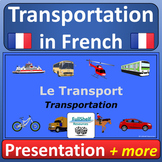 French Transportation Presentation & Word Wall Les Moyens 