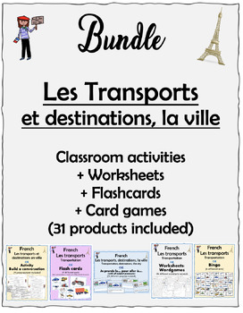 Preview of French – Transports et destinations –Bundle 31 products (Write/Speak/Read/Write)