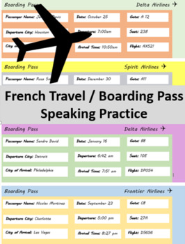 Preview of French / German  Boarding pass Speaking Practice