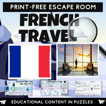 Preview of French - Travel Escape Room