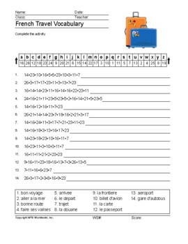 french travel vocabulary word search worksheet and puzzle activities