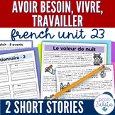 French Unit 23 - avoir besoin, vivre, travailler French Re