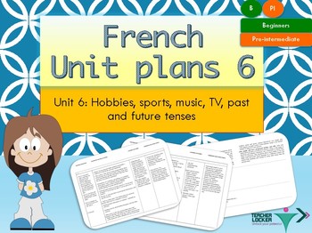 Preview of French Unit plans hobbies, freetime Unit 6 for beginners