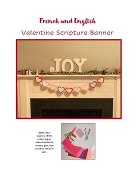 Preview of French Valentine Scripture Garland