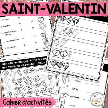 Preview of French Valentine's Day Booklet -Saint-Valentin - Cahier d'activités