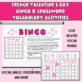 French Valentine's Day Bingo / Crossword Vocabulary Activities