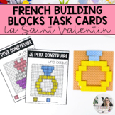 French Valentine's Day Building Block Task Cards | French 