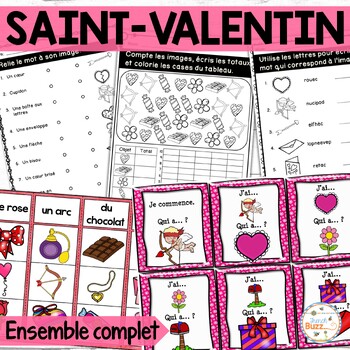 Preview of French Valentine's Day Activities Bundle - Saint-Valentin - Ensemble d'activités