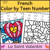 French Valentine's Day Color by TEEN Number La Saint-Valen