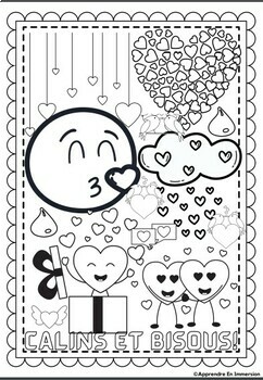 French Valentine's Day Coloring Pages | La Saint Valentin | TPT