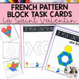 French Valentine's Day Pattern Block Task Cards | French M