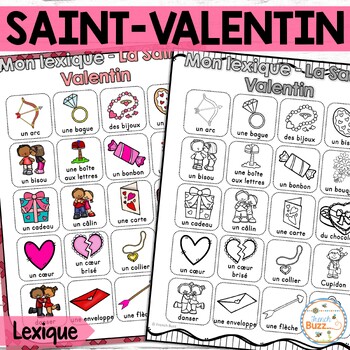 Preview of French Valentine's Day Vocabulary - Saint-Valentin - Lexique