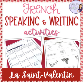 Preview of French Valentine's Day activities & worksheets ACTIVITÉS POUR LA SAINT-VALENTIN