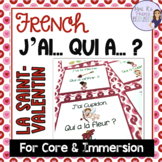French Valentine's Day vocabulary game J'AI... QUI A ...? 