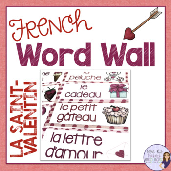Preview of French Valentine's Day word wall MUR DE MOTS LA SAINT-VALENTIN
