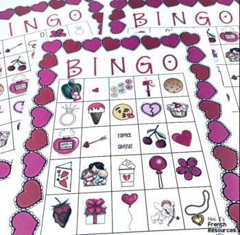 French Bingo Valentine S Day La Saint Valentin By Mme R S French Resources