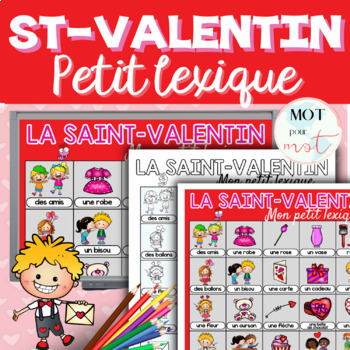 Preview of French Valentines Day Vocabulary Dictionary |  Étude de mots Lexique St-Valentin
