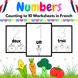 French Vegetable-Themed Number Counting Tracing & Coloring