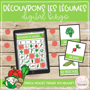 Preview of French Vegetables Digital BINGO | La nourriture