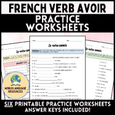 French Verb AVOIR - Practice Worksheets
