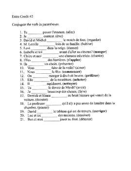 French Verb Conjugation Worksheets by Elizabeth McCracken | TpT