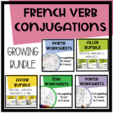 French Verb Conjugation Worksheets, Slideshows, and Word W