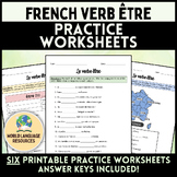 French Verb ÊTRE - Practice Worksheets