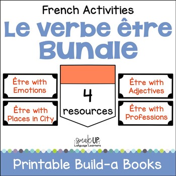 Preview of French Verb ÊTRE Printable Readers & Activities Bundled set of 4 | français