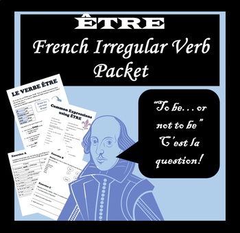 Preview of Verb ÊTRE Work Packet: Notes & Activities