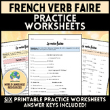 French Verb FAIRE - Practice Worksheets