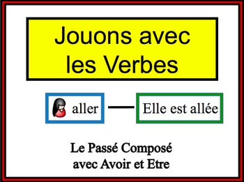 French Passé Composé (avoir + être) Writing Activity, Powerpoint