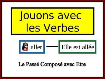 French Passé Composé (être) Writing Activity, Powerpoint | TPT