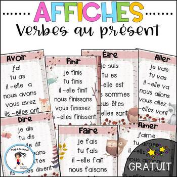 Preview of French Verb Posters | GRATUIT Affiches de verbes
