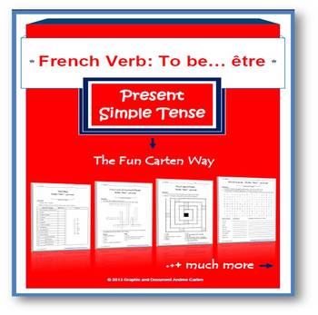 Preview of French Verb To Be… être - Present Simple Tense