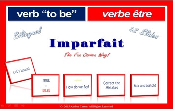 Preview of French Verb To Be... être, Interactive Past Tense Packet (imparfait)