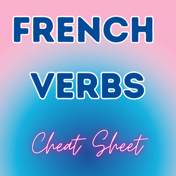 Preview of French Verbs Cheat Sheet