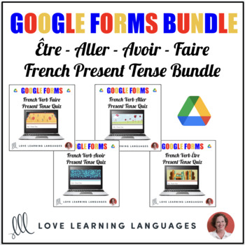 Preview of French Verbs Être - Aller - Avoir - Faire - BUNDLE - Google Forms Quizzes