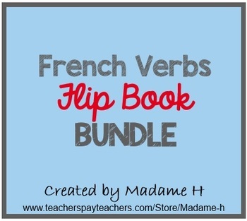 Preview of French Verbs Interactive Flip Book Bundle