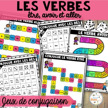 Preview of French Verbs Games - Verbes être, avoir, aller - Jeux de conjugaison