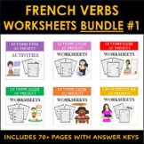 French Verbs Worksheets BUNDLE # 1: 6 Verbes au Présent - 